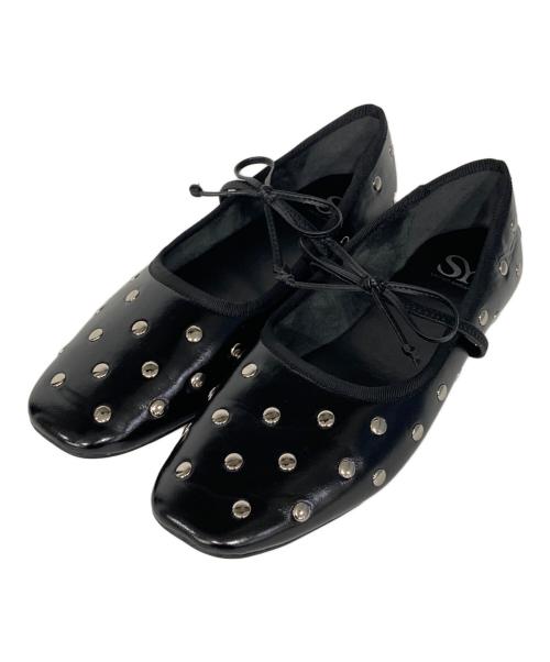 SY UNITED ARROWS（シーユナイテッドアローズ）SY UNITED ARROWS (シーユナイテッドアローズ) マルチドットバレエフラット ブラック サイズ:24 1/2の古着・服飾アイテム