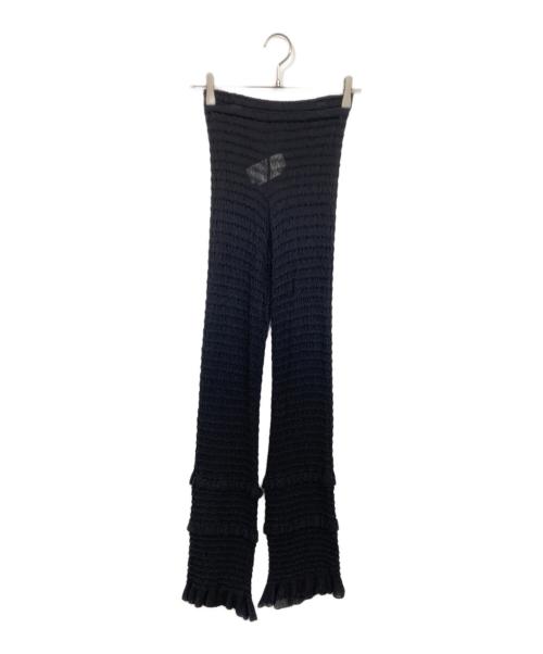 Acne studios（アクネ ストゥディオス）ACNE STUDIOS (アクネ ストゥディオス) 裾ティアードパンツ ブラック サイズ:XSの古着・服飾アイテム