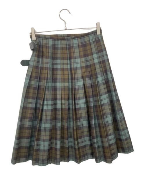 O'NEIL OF DUBLIN（オニールオブダブリン）O'NEIL OF DUBLIN (オニールオブダブリン) SCAPA (スキャパ) ウールラップスカート グリーン サイズ:40の古着・服飾アイテム