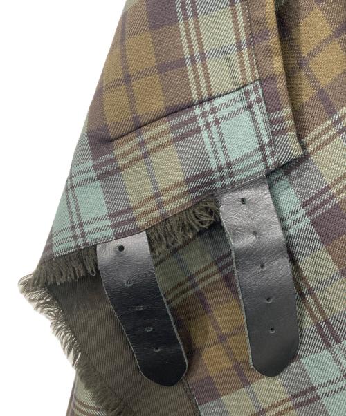 O'NEIL OF DUBLIN（オニールオブダブリン）O'NEIL OF DUBLIN (オニールオブダブリン) SCAPA (スキャパ) ウールラップスカート グリーン サイズ:40の古着・服飾アイテム