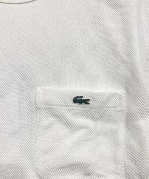 LACOSTE（ラコステ）LACOSTE (ラコステ) 鹿の子地ポケット半袖Tシャツ ホワイト サイズ:4 未使用品の古着・服飾アイテム