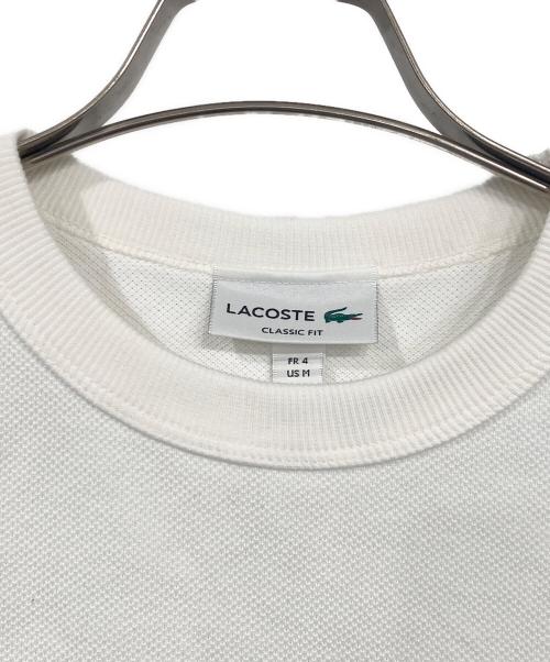 LACOSTE（ラコステ）LACOSTE (ラコステ) 鹿の子地ポケット半袖Tシャツ ホワイト サイズ:4 未使用品の古着・服飾アイテム