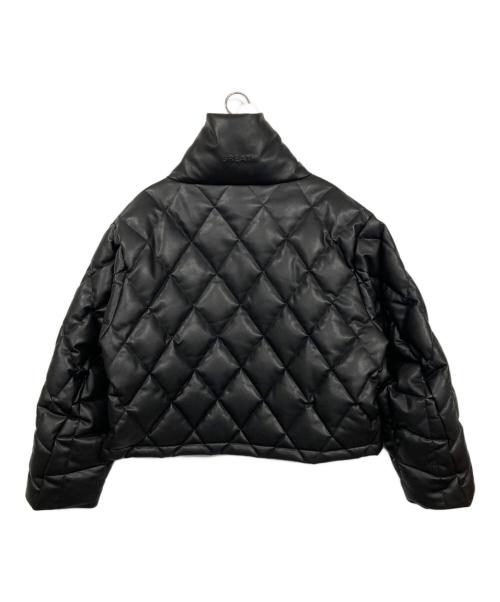 BREATH（ブレス）BREATH (ブレス) FAUX LEATHER QUILTING DOWN JACKET ブラック サイズ:Mの古着・服飾アイテム