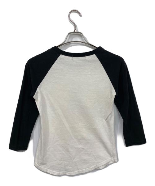 Hysteric Glamour（ヒステリックグラマー）Hysteric Glamour (ヒステリックグラマー) ラグランTシャツ ホワイト×ブラック サイズ:FREEの古着・服飾アイテム