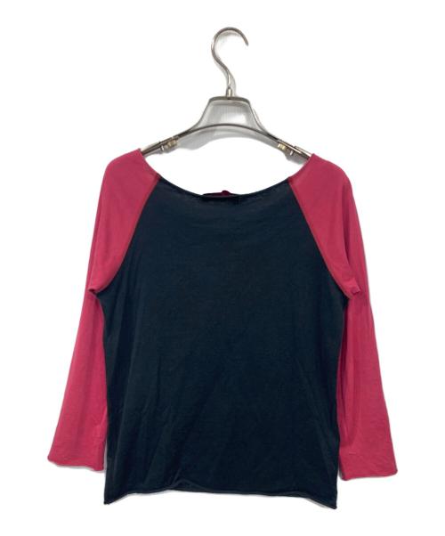 Hysteric Glamour（ヒステリックグラマー）Hysteric Glamour (ヒステリックグラマー) ラグランカットソー ブラック×ピンク サイズ:FREEの古着・服飾アイテム