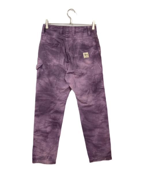 stussy（ステューシー）stussy (ステューシー) タイダイシアサッカーパンツ パープル サイズ:28の古着・服飾アイテム