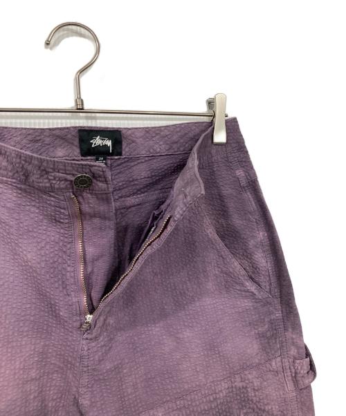stussy（ステューシー）stussy (ステューシー) タイダイシアサッカーパンツ パープル サイズ:28の古着・服飾アイテム