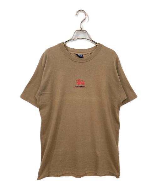 stussy（ステューシー）stussy (ステューシー) プリントTシャツ ブラウン サイズ:Mの古着・服飾アイテム