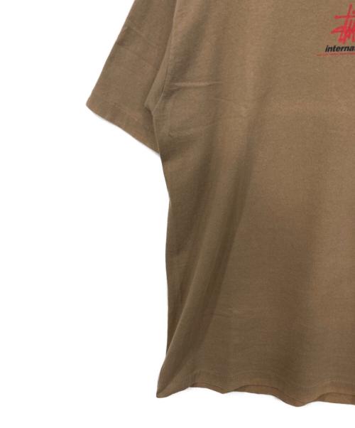 stussy（ステューシー）stussy (ステューシー) プリントTシャツ ブラウン サイズ:Mの古着・服飾アイテム