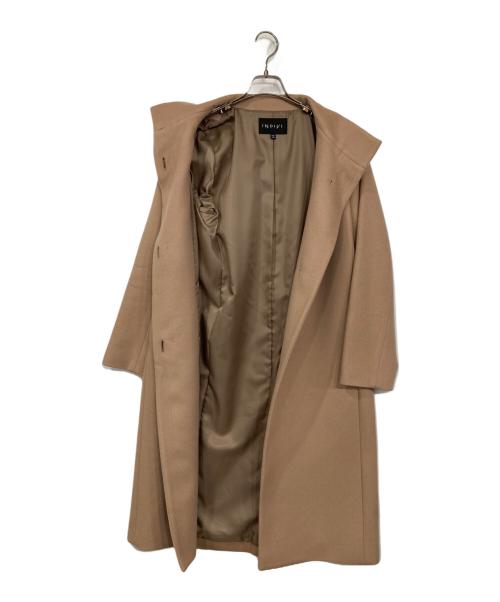 INDIVI（インディヴィ）INDIVI (インディヴィ) 名品スタンドカラーコート ベージュ サイズ:40の古着・服飾アイテム