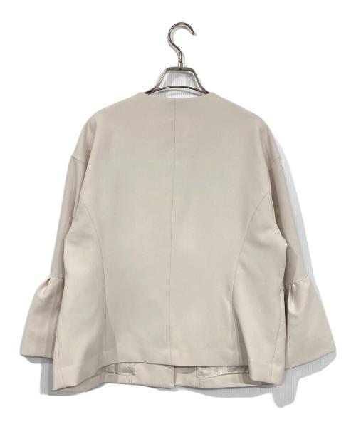 KUMIKYOKU（クミキョク）KUMIKYOKU (クミキョク) コンフォータブルドレープ ジャケット ベージュ サイズ:5(13)の古着・服飾アイテム