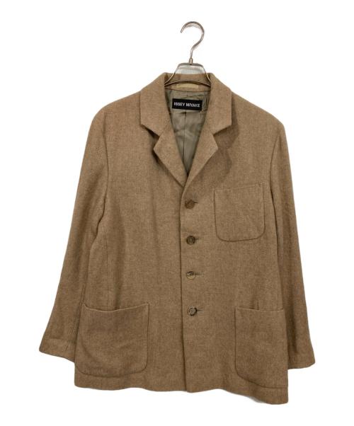 ISSEY MIYAKE（イッセイミヤケ）ISSEY MIYAKE (イッセイミヤケ) カシミヤテーラードジャケット ベージュ サイズ:2の古着・服飾アイテム