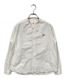 DANTON（ダントン）の古着「バンドカラーシャツ」｜ホワイト