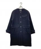 PS Paul SmithＰＳポールスミス）の古着「ノーカラーコート」｜ネイビー