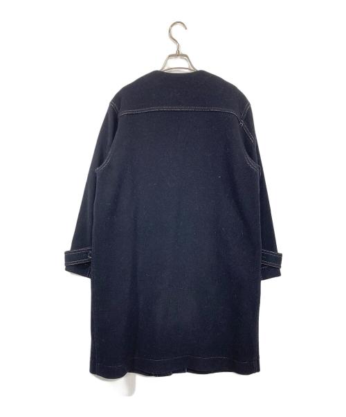 PS Paul Smith（ＰＳポールスミス）PS Paul Smith (ＰＳポールスミス) ノーカラーコート ネイビー サイズ:40の古着・服飾アイテム