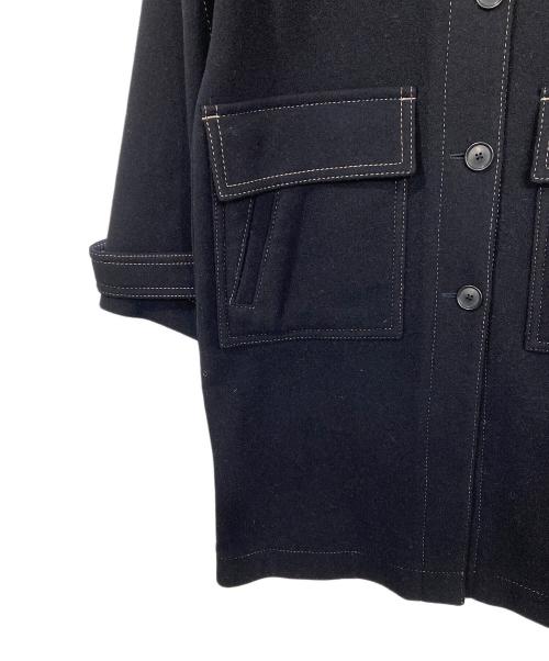 PS Paul Smith（ＰＳポールスミス）PS Paul Smith (ＰＳポールスミス) ノーカラーコート ネイビー サイズ:40の古着・服飾アイテム