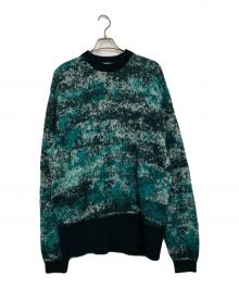 PUBLIC TOKYO（パブリックトウキョウ）の古着「モヘアマルチデザインオーバーニット」｜グリーン