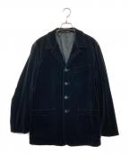 PAUL SMITHポールスミス）の古着「ベロアテーラードジャケット」｜ブラック
