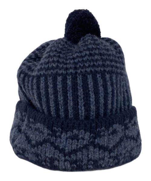 usual things scrutiny（ユージュアル シングス スクルーティニー）USUAL THINGS SCRUTINY (ユージュアル シングス スクルーティニー) JACQUARD BENIE ネイビー サイズ:FREEの古着・服飾アイテム