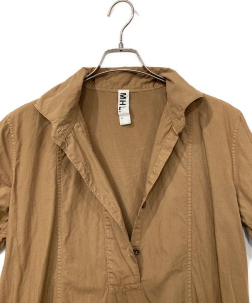 MHL（エムエイチエル）MHL (エムエイチエル) シャツワンピース ブラウン サイズ:1の古着・服飾アイテム