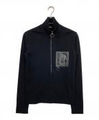 PRADA SPORTSプラダスポーツ）の古着「ハーフジップハイネックニット」｜ブラック