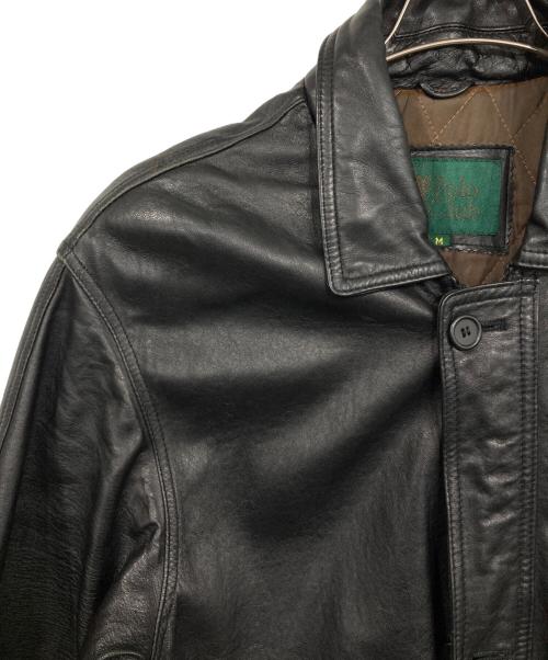 POLO CLUB（ポロクラブ）POLO CLUB (ポロクラブ) レザーコート ブラック サイズ:Mの古着・服飾アイテム