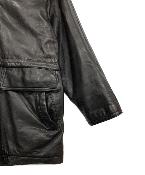POLO CLUB（ポロクラブ）POLO CLUB (ポロクラブ) レザーコート ブラック サイズ:Mの古着・服飾アイテム
