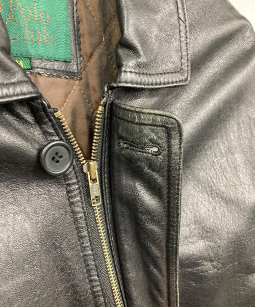 POLO CLUB（ポロクラブ）POLO CLUB (ポロクラブ) レザーコート ブラック サイズ:Mの古着・服飾アイテム