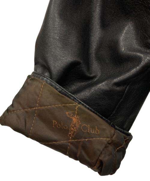 POLO CLUB（ポロクラブ）POLO CLUB (ポロクラブ) レザーコート ブラック サイズ:Mの古着・服飾アイテム