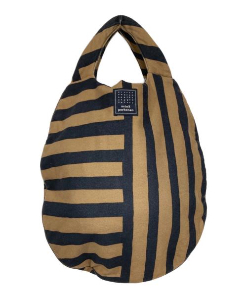 mina perhonen（ミナ ペルホネン）mina perhonen (ミナ ペルホネン) エッグバッグ ブラウンの古着・服飾アイテム