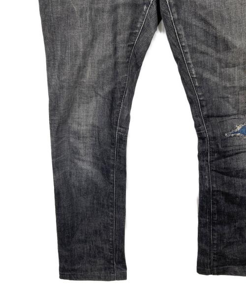 DSQUARED2（ディースクエアード）DSQUARED2 (ディースクエアード) ダメージ加工スキニーデニムパンツ ブラック サイズ:48の古着・服飾アイテム