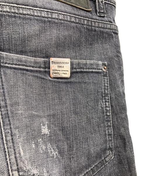 DSQUARED2（ディースクエアード）DSQUARED2 (ディースクエアード) ダメージ加工スキニーデニムパンツ ブラック サイズ:48の古着・服飾アイテム