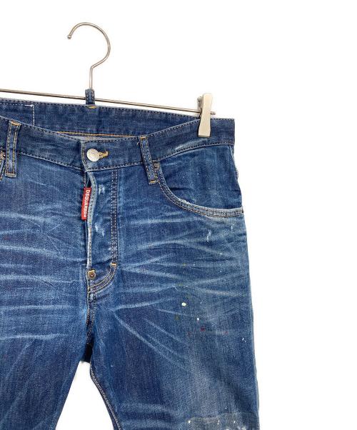 DSQUARED2（ディースクエアード）DSQUARED2 (ディースクエアード) DARK BOB WASH SUPER TWINKY JEAN インディゴ サイズ:48の古着・服飾アイテム