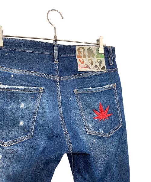 DSQUARED2（ディースクエアード）DSQUARED2 (ディースクエアード) DARK BOB WASH SUPER TWINKY JEAN インディゴ サイズ:48の古着・服飾アイテム