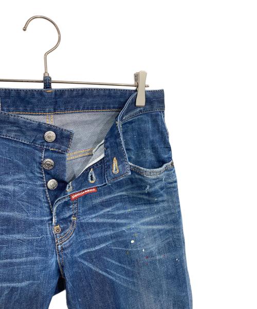 DSQUARED2（ディースクエアード）DSQUARED2 (ディースクエアード) DARK BOB WASH SUPER TWINKY JEAN インディゴ サイズ:48の古着・服飾アイテム