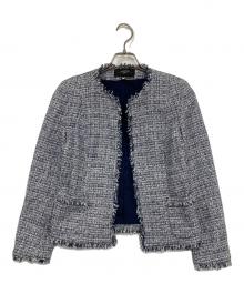 WEEKEND Max Mara（ウィークエンド マックスマーラ）の古着「ツイードジャケット」｜ネイビー×ホワイト