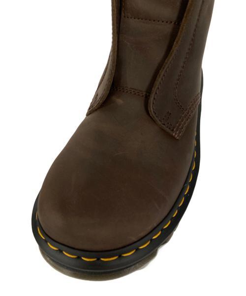 Dr.Martens（ドクターマーチン）Dr.Martens (ドクターマーチン) ZEBZAG LACELESS ブーツ ブラウン サイズ:UK7の古着・服飾アイテム