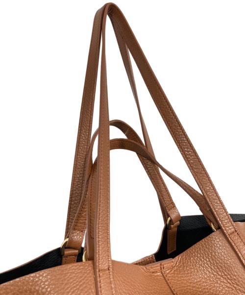 VIOLAd'ORO（ヴィオラドーロ）VIOLAd'ORO (ヴィオラドーロ) Wフェイストートバッグ ブラウンの古着・服飾アイテム