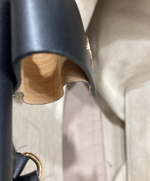 IACUCCI（イアクッチ）IACUCCI (イアクッチ) SORBETTO キャンバストートバッグ ベージュ×ブラックの古着・服飾アイテム