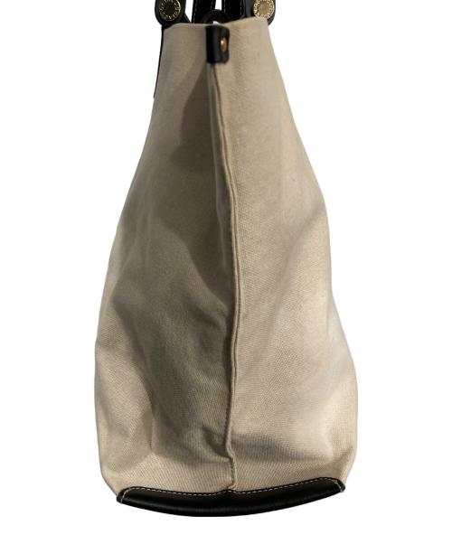 IACUCCI（イアクッチ）IACUCCI (イアクッチ) SORBETTO キャンバストートバッグ ベージュ×ブラックの古着・服飾アイテム