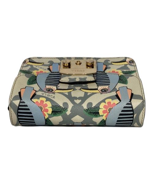 FURLA（フルラ）FURLA (フルラ) メトロポリス ショルダーバッグ ブルー×ベージュの古着・服飾アイテム