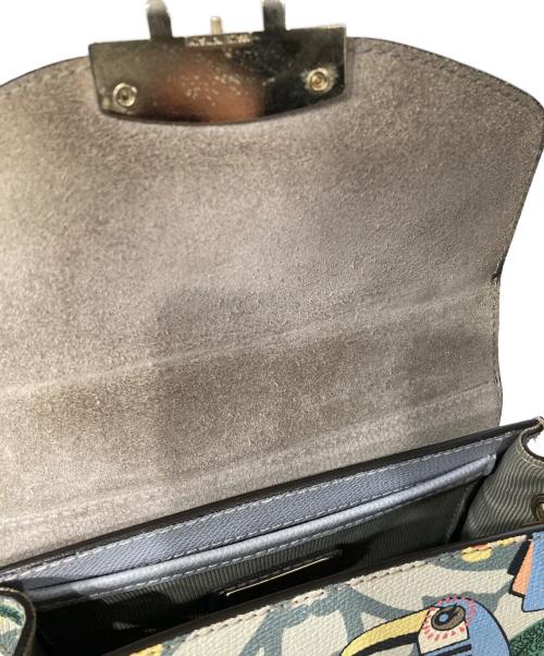 FURLA（フルラ）FURLA (フルラ) メトロポリス ショルダーバッグ ブルー×ベージュの古着・服飾アイテム