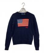 POLO RALPH LAURENポロ・ラルフローレン）の古着「星条旗ニット」｜ネイビー