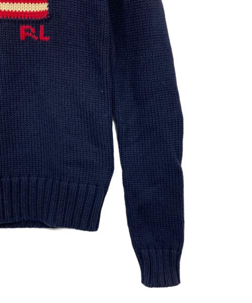 POLO RALPH LAUREN（ポロ・ラルフローレン）POLO RALPH LAUREN (ポロ・ラルフローレン) 星条旗ニット ネイビー サイズ:XSの古着・服飾アイテム
