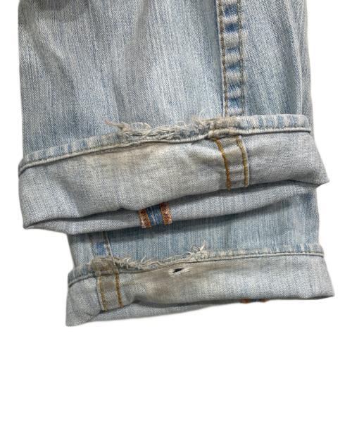 TRUE RELIGION（トゥルー レリジョン）TRUE RELIGION (トゥルー レリジョン) ダメージ加工フレアデニムパンツ ブルー サイズ:W28の古着・服飾アイテム