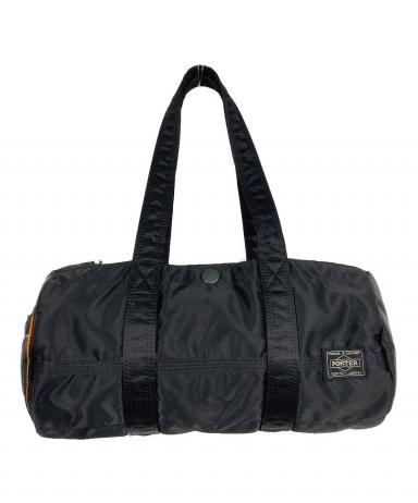 廃盤品　ポーター タンカー ミニボストンバッグ ミニドラム ミニダッフル黒 PORTER◇タンカー/ドラム型/ミニボストンバッグ/ブラック/黒/無地