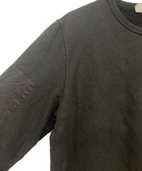 STONE ISLAND（ストーンアイランド）STONE ISLAND (ストーンアイランド) ロゴ刺繍パッチスウェット ブラック サイズ:Lの古着・服飾アイテム