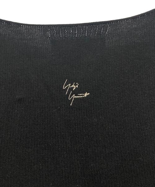 Yohji Yamamoto pour homme（ヨウジヤマモト プールオム）Yohji Yamamoto pour homme (ヨウジヤマモト プールオム) バック刺繍ニット ブラック サイズ:3の古着・服飾アイテム