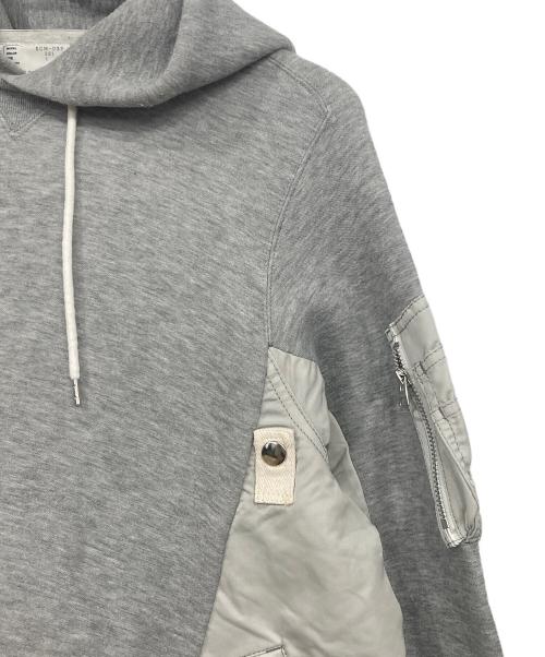 sacai（サカイ）sacai (サカイ) Sponge Sweat x MA-1 Hoodie グレー サイズ:1の古着・服飾アイテム