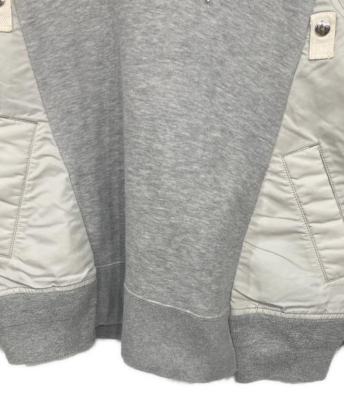 sacai（サカイ）sacai (サカイ) Sponge Sweat x MA-1 Hoodie グレー サイズ:1の古着・服飾アイテム